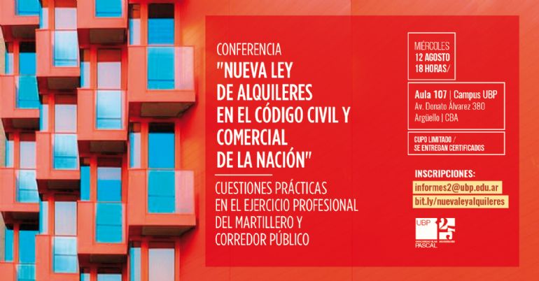 Conferencia: Nueva Ley de alquileres en el Cdigo Civil y Comercial de la Nacin.